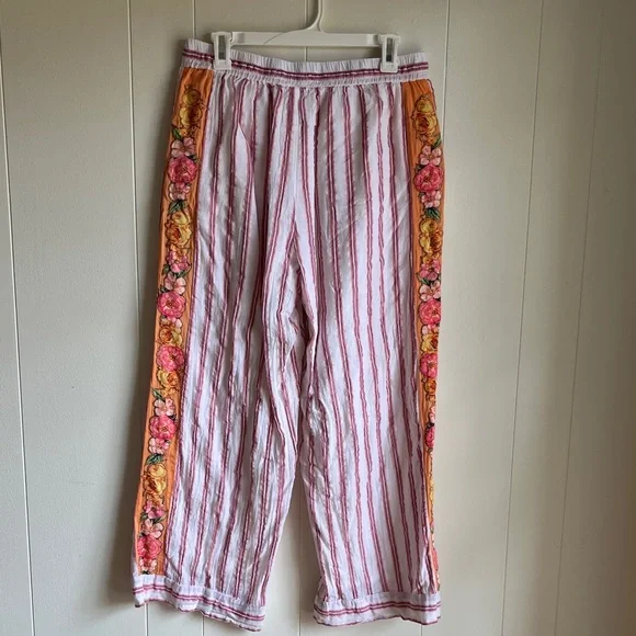 Aratta Silent Journey Pants and Top Embroidered Boho Birth of Venus Sz Med - Picture 16 of 16